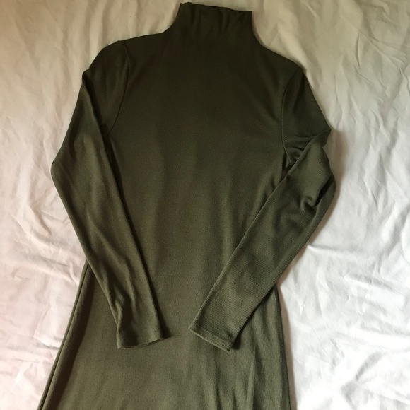 A New Day olive green mock-neck sweater midi dress - Picture 2 of 5